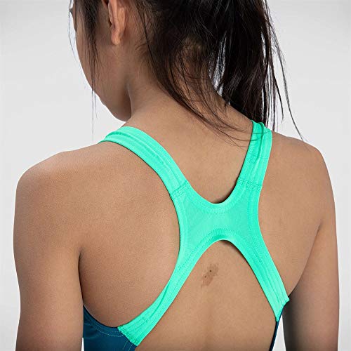 Speedo Fastskin Junior Endurance+ Openback Kneeskin Traje Neopreno, Niñas, Nordic Teal/Green Glow/White, 32 Speedo Fastskin Junior Endurance+ Openback Kneeskin Traje Neopreno, Niñas, Nordic Teal/Green Glow/White, 32