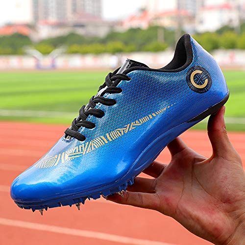 Spikes Zapatos Atletismo Zapatos Hombre De Atletismo Ligero Seguro De Usar Clavos Zapatillas De Deporte Masculino En Forma Hombres Sra Al Aire Libre Corriendo Competencia,F,43