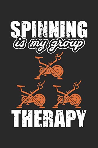 Spinning is my group therapy: Bike Gym Spinning   ruled Notebook 6x9 Inches - 120 lined pages for notes, drawings, formulas | Organizer writing book planner diary