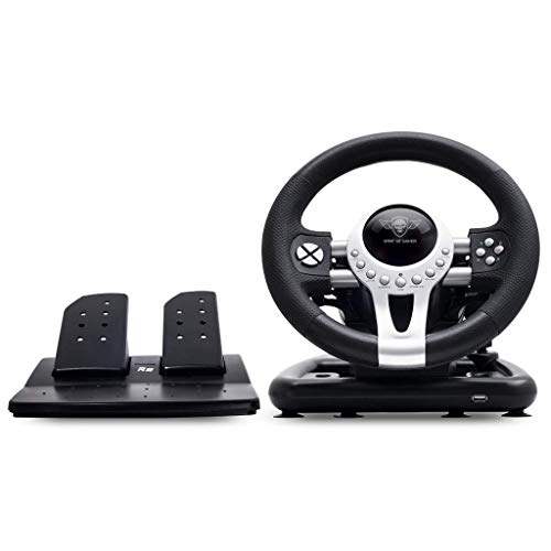 SPIRIT OF GAMER – RACE WHEEL PRO 2 – Volante De Juego Con Pedales, Palanca De Cambios – Rotación Del Volante – Soporte De Montaje - Motor De Vibración Dual - PS4 / XBOX ONE / PC / SWITCH SPIRIT OF GAMER – RACE WHEEL PRO 2 – Volante De Juego Con Pedales, Palanca De Cambios – Rotación Del Volante – Soporte De Montaje - Motor De Vibración Dual - PS4 / XBOX ONE / PC / SWITCH
