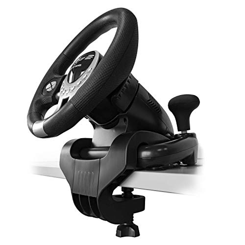 SPIRIT OF GAMER – RACE WHEEL PRO 2 – Volante De Juego Con Pedales, Palanca De Cambios – Rotación Del Volante – Soporte De Montaje - Motor De Vibración Dual - PS4 / XBOX ONE / PC / SWITCH SPIRIT OF GAMER – RACE WHEEL PRO 2 – Volante De Juego Con Pedales, Palanca De Cambios – Rotación Del Volante – Soporte De Montaje - Motor De Vibración Dual - PS4 / XBOX ONE / PC / SWITCH