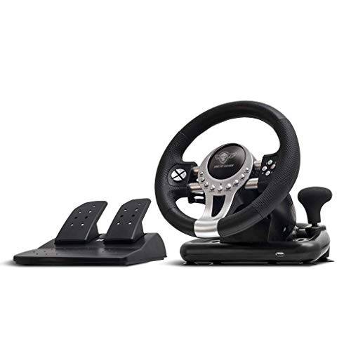 SPIRIT OF GAMER – RACE WHEEL PRO 2 – Volante De Juego Con Pedales, Palanca De Cambios – Rotación Del Volante – Soporte De Montaje - Motor De Vibración Dual - PS4 / XBOX ONE / PC / SWITCH SPIRIT OF GAMER – RACE WHEEL PRO 2 – Volante De Juego Con Pedales, Palanca De Cambios – Rotación Del Volante – Soporte De Montaje - Motor De Vibración Dual - PS4 / XBOX ONE / PC / SWITCH