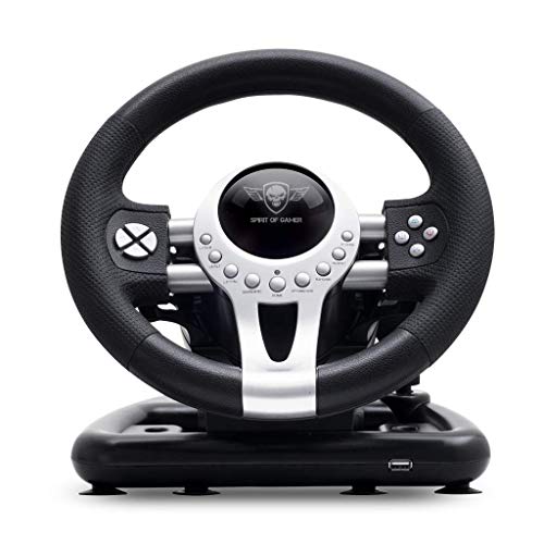 SPIRIT OF GAMER – RACE WHEEL PRO 2 – Volante De Juego Con Pedales, Palanca De Cambios – Rotación Del Volante – Soporte De Montaje - Motor De Vibración Dual - PS4 / XBOX ONE / PC / SWITCH SPIRIT OF GAMER – RACE WHEEL PRO 2 – Volante De Juego Con Pedales, Palanca De Cambios – Rotación Del Volante – Soporte De Montaje - Motor De Vibración Dual - PS4 / XBOX ONE / PC / SWITCH