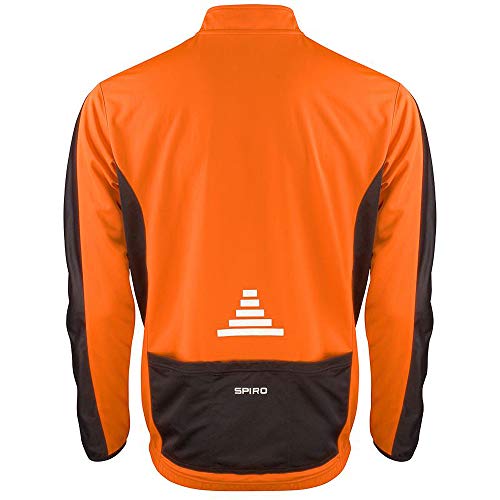 Spiro - Top deportes / ciclismo manga larga Modelo Bikewear hombre caballero (2XL/Negro/Blanco)