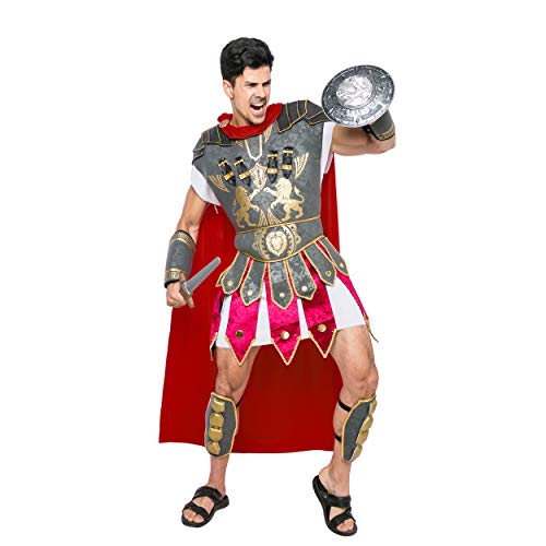 Spooktacular Creations Gladiador Romano Traje determinada para Halloween Party Up audaz Vestido para los Hombres Standard marrón