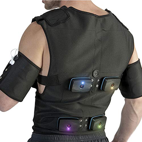 Sport-Elec - Chaleco Combi Electroestimulación Compatible con múltiples Marcas, Accesorio para Adulto, Unisex, Negro, L/L/XL