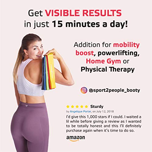sport2people Juego de Bandas de Ejercicio con 2 Libros electrónicos de Ejercicios para fortalecimiento Muscular y Fisioterapia – Mini Fitness Bandas para glúteo, Cadera y piernas sport2people Juego de Bandas de Ejercicio con 2 Libros electrónicos de Ejercicios para fortalecimiento Muscular y Fisioterapia – Mini Fitness Bandas para glúteo, Cadera y piernas