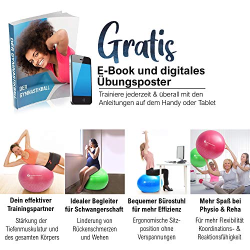 Sportastisch Top¹ Pelota de Ejercicio Massage Gym Ball con espinillas y Bomba de Aire | Rojo | Pelota Suiza Premium con Anti-Burst-protección | hasta 3 años de garantía² Sportastisch Top¹ Pelota de Ejercicio Massage Gym Ball con espinillas y Bomba de Aire | Rojo | Pelota Suiza Premium con Anti-Burst-protección | hasta 3 años de garantía²