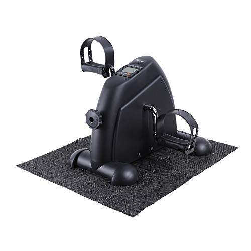 Sportneer Under Desk Bike Mini bicicleta de ejercicios de ciclo de pedal portátil con monitor digital y alfombra antideslizante, resistencia ajustable, Negro Sportneer Under Desk Bike Mini bicicleta de ejercicios de ciclo de pedal portátil con monitor digital y alfombra antideslizante, resistencia ajustable, Negro