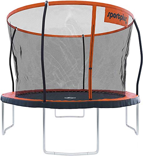 SportPlus Cama Elástica de Jardín, Estructura de Bastidor sin Soldaduras, Red de Seguridad Desmontable, Incl. Cubierta de Bordes, Seguridad Comprobada