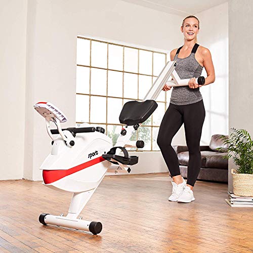 SportPlus Máquina de Remo Fitness para Uso Interior – Incluye Receptor de Ritmo Cardíaco de 5 kHz en de Remo – Máquina de Remo Plegable – Máx. Peso Usuario 150 Kg