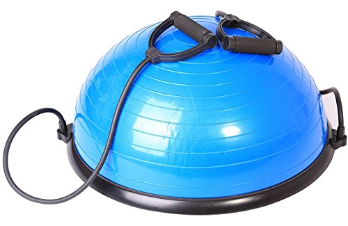 SportPlus SP-GB-001 Semiesfera de Equilibrio con Correas de Resistencia – Balance Trainer Fitball – Media Bola Fitness Pilates, Azul, 62x25cm (ØxA) SportPlus SP-GB-001 Semiesfera de Equilibrio con Correas de Resistencia – Balance Trainer Fitball – Media Bola Fitness Pilates, Azul, 62x25cm (ØxA)