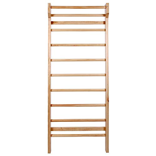 SportPlus SP-SL-195 Espaldera de Madera Maciza, Barras de Pared para Niños y Adultos, 195x80x14cm