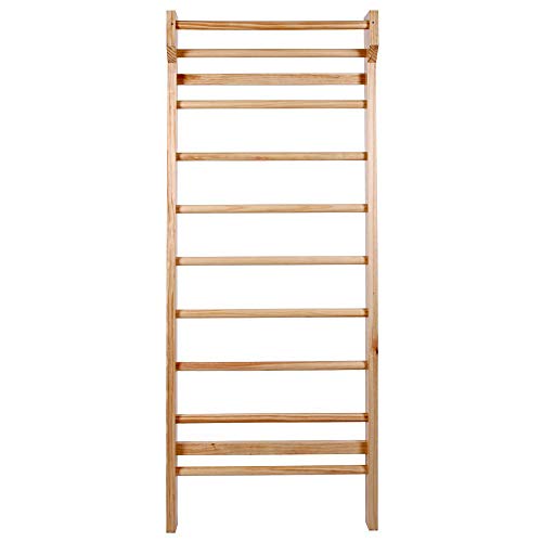 SportPlus SP-SL-195 Espaldera de Madera Maciza, Barras de Pared para Niños y Adultos, 195x80x14cm