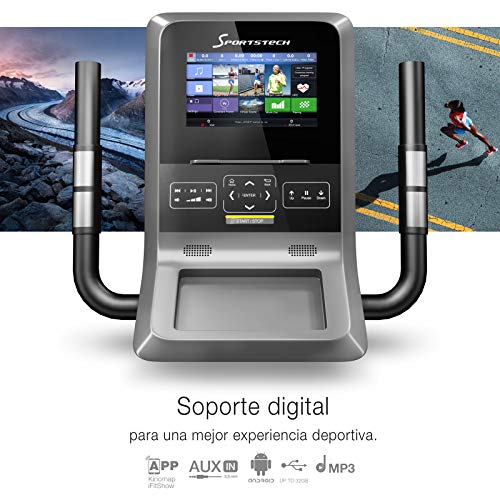 Sportstech Bicicleta elíptica LCX800, Luxus Pantalla Android Multifuncional, Volante 24Kg, App Smartphone,Bluetooth,Compatible con Pulseras de Actividad,12 programas de Entrenamiento. Sportstech Bicicleta elíptica LCX800, Luxus Pantalla Android Multifuncional, Volante 24Kg, App Smartphone,Bluetooth,Compatible con Pulseras de Actividad,12 programas de Entrenamiento.