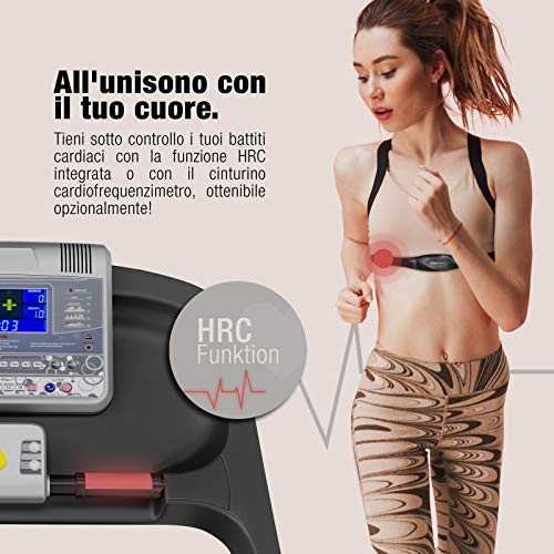 Sportstech - Cinta de correr profesional F65 con pantalla de 7”, 8,5 PS, 25 km/h, función HRC 109 programas, superficie para correr extragrande de 1600 x 600 mm, F65 (2019) Sportstech - Cinta de correr profesional F65 con pantalla de 7”, 8,5 PS, 25 km/h, función HRC 109 programas, superficie para correr extragrande de 1600 x 600 mm, F65 (2019)