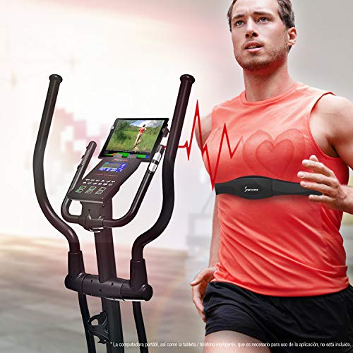 Sportstech CX2 Bicicleta elíptica con aplicación para Smartphone, Kinomap, generador eléctrico Integrado, Bluetooth, Soporte para Tablet, Volante de inercia de 27 kg Sportstech CX2 Bicicleta elíptica con aplicación para Smartphone, Kinomap, generador eléctrico Integrado, Bluetooth, Soporte para Tablet, Volante de inercia de 27 kg