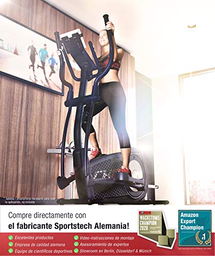 Sportstech CX2 Bicicleta elíptica con aplicación para Smartphone, Kinomap, generador eléctrico Integrado, Bluetooth, Soporte para Tablet, Volante de inercia de 27 kg Sportstech CX2 Bicicleta elíptica con aplicación para Smartphone, Kinomap, generador eléctrico Integrado, Bluetooth, Soporte para Tablet, Volante de inercia de 27 kg