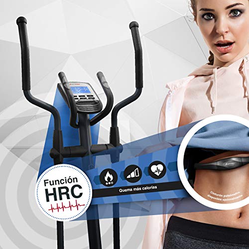 Sportstech CX625 Bicicleta elíptica - Marca de Calidad Alemana - Eventos en Directo & App Multijugador, 24 KG de Masa de Volante + 22 programas con HRC + Soporte para Tablet + Consola Multifuncional