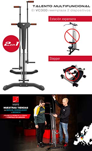 Sportstech Innovador Stepper & Escalador Vertical 2en1 - Ejercicio con Movimientos de Escalada, Plegable, VC300 con diseño Antideslizante - Ideal para Ejercicios con intervalos de Alta Intensidad