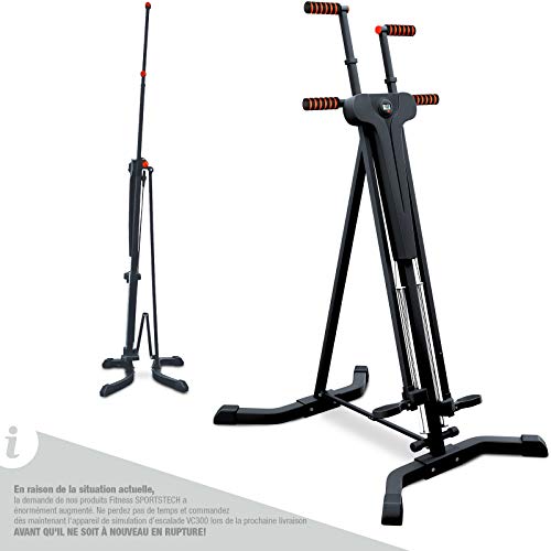 Sportstech Innovador Stepper & Escalador Vertical 2en1 - Ejercicio con Movimientos de Escalada, Plegable, VC300 con diseño Antideslizante - Ideal para Ejercicios con intervalos de Alta Intensidad Sportstech Innovador Stepper & Escalador Vertical 2en1 - Ejercicio con Movimientos de Escalada, Plegable, VC300 con diseño Antideslizante - Ideal para Ejercicios con intervalos de Alta Intensidad