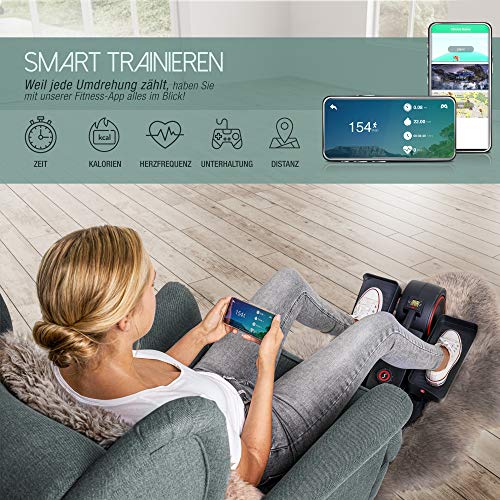 Sportstech Mini Bicicleta Estática con App | Stepper para Ejercicio en Oficina & Casa | Pedales Estáticos para Trabajar con Salud | para Cualquier Tipo de Mesa | DFX70 Minibicicleta Sportstech Mini Bicicleta Estática con App | Stepper para Ejercicio en Oficina & Casa | Pedales Estáticos para Trabajar con Salud | para Cualquier Tipo de Mesa | DFX70 Minibicicleta