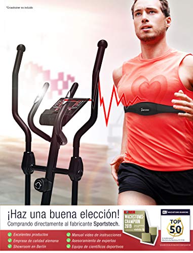 Sportstech Pulsómetro Pecho para Entrenamiento de frecuencia cardíaca, elíptica, Cinta de Correr, Bicicleta elíptica y máquinas de Remo (Pulsómetro) Sportstech Pulsómetro Pecho para Entrenamiento de frecuencia cardíaca, elíptica, Cinta de Correr, Bicicleta elíptica y máquinas de Remo (Pulsómetro)
