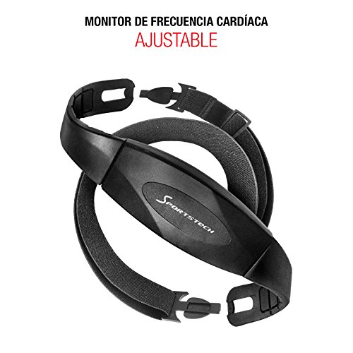 Sportstech Pulsómetro Pecho para Entrenamiento de frecuencia cardíaca, elíptica, Cinta de Correr, Bicicleta elíptica y máquinas de Remo (Pulsómetro)