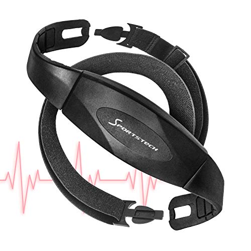 Sportstech Pulsómetro Pecho para Entrenamiento de frecuencia cardíaca, elíptica, Cinta de Correr, Bicicleta elíptica y máquinas de Remo (Pulsómetro)