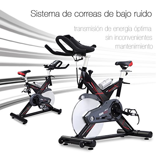 Sportstech SX400 Bicicleta estática Profesional con App Control para Smartphone, Kinomap, Disco de inercia de 22Kg con Sistema por Correa silencioso (SX400 sin Montar)