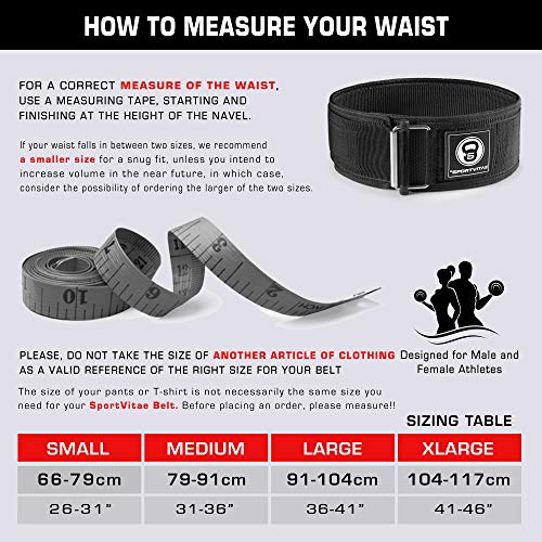 Sportvitae - Cinturón AUTOBLOCANTE Levantamiento de Pesas Nailon - Ideal Crossfit Musculación Halterofilia Powerlifting Fitness Entrenamientos de Fuerza - Ligero Resistente Ajustable - Hombre y Mujer Sportvitae - Cinturón AUTOBLOCANTE Levantamiento de Pesas Nailon - Ideal Crossfit Musculación Halterofilia Powerlifting Fitness Entrenamientos de Fuerza - Ligero Resistente Ajustable - Hombre y Mujer