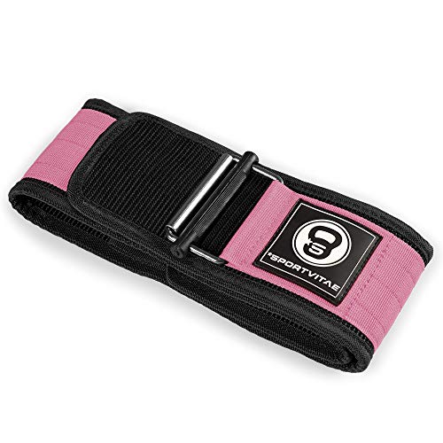 Sportvitae - Cinturón AUTOBLOCANTE Levantamiento de Pesas Nailon - Ideal Crossfit Musculación Halterofilia Powerlifting Fitness Entrenamientos de Fuerza - Ligero Resistente Ajustable - Hombre y Mujer