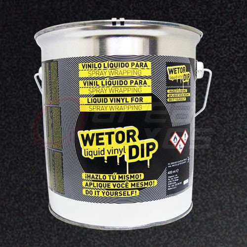 Spray pintura vinilo removible - Wetor Dip - Negro metalizado - 4 L