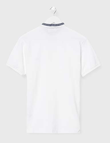Springfield 5Ba Mao Basic Chambray-c/99 Polo, Blanco (White 99), S (Tamaño del Fabricante: S) para Hombre Springfield 5Ba Mao Basic Chambray-c/99 Polo, Blanco (White 99), S (Tamaño del Fabricante: S) para Hombre