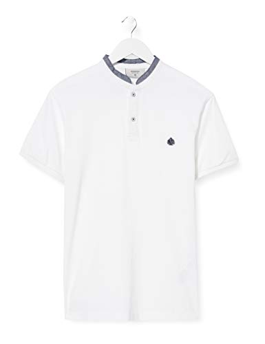 Springfield 5Ba Mao Basic Chambray-c/99 Polo, Blanco (White 99), S (Tamaño del Fabricante: S) para Hombre Springfield 5Ba Mao Basic Chambray-c/99 Polo, Blanco (White 99), S (Tamaño del Fabricante: S) para Hombre