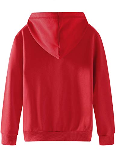 Spring&Gege Niños Casual Sudaderas con Cremallera Top de Algodón Rojo 3-4 Años