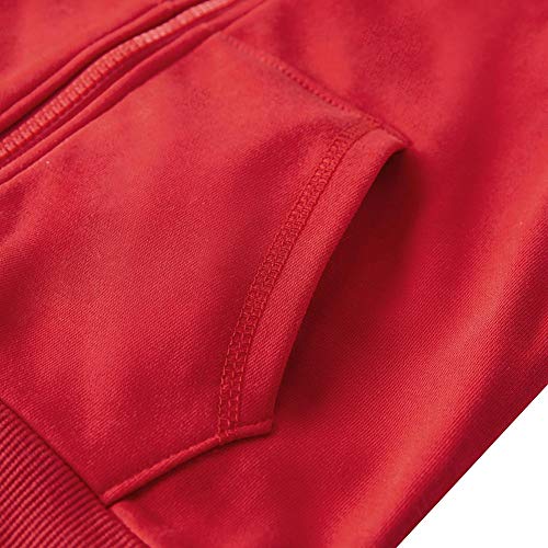 Spring&Gege Niños Casual Sudaderas con Cremallera Top de Algodón Rojo 3-4 Años Spring&Gege Niños Casual Sudaderas con Cremallera Top de Algodón Rojo 3-4 Años