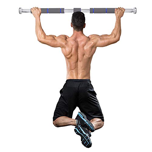 Springos - Barra de dominadas, para entrenamiento de fuerza, de acero, 80-130 cm Springos - Barra de dominadas, para entrenamiento de fuerza, de acero, 80-130 cm
