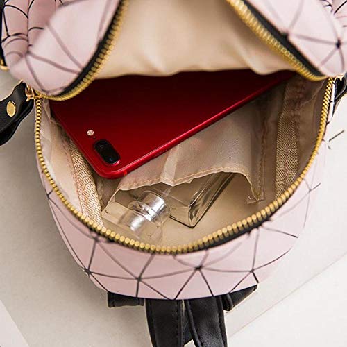 SQDP - Mochila para Mujer (Piel sintética), diseño de celosía, Plata (Plateado) - acqa-160 SQDP - Mochila para Mujer (Piel sintética), diseño de celosía, Plata (Plateado) - acqa-160