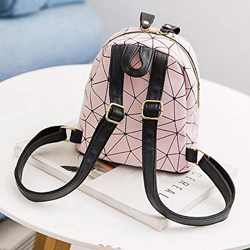 SQDP - Mochila para Mujer (Piel sintética), diseño de celosía, Plata (Plateado) - acqa-160 SQDP - Mochila para Mujer (Piel sintética), diseño de celosía, Plata (Plateado) - acqa-160