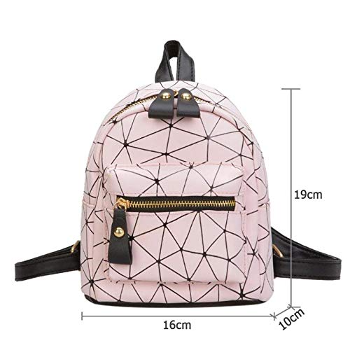 SQDP - Mochila para Mujer (Piel sintética), diseño de celosía, Plata (Plateado) - acqa-160 SQDP - Mochila para Mujer (Piel sintética), diseño de celosía, Plata (Plateado) - acqa-160