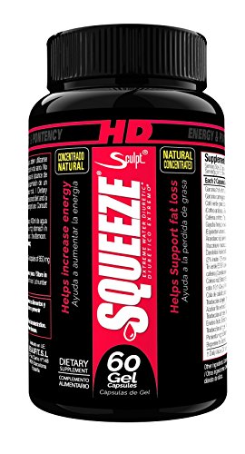 Squeeze HD 60 cápsulas Potente quemagrasas para adelgazar, Rápida pérdida de peso, Fat Burner, Termogénico, Quemador de grasa