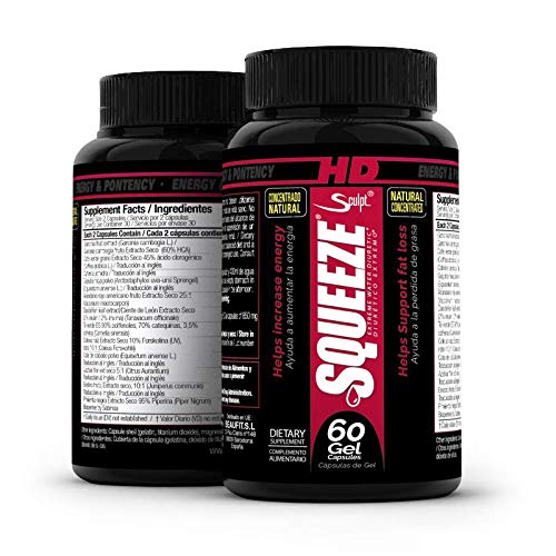 Squeeze HD 60 cápsulas Potente quemagrasas para adelgazar, Rápida pérdida de peso, Fat Burner, Termogénico, Quemador de grasa Squeeze HD 60 cápsulas Potente quemagrasas para adelgazar, Rápida pérdida de peso, Fat Burner, Termogénico, Quemador de grasa
