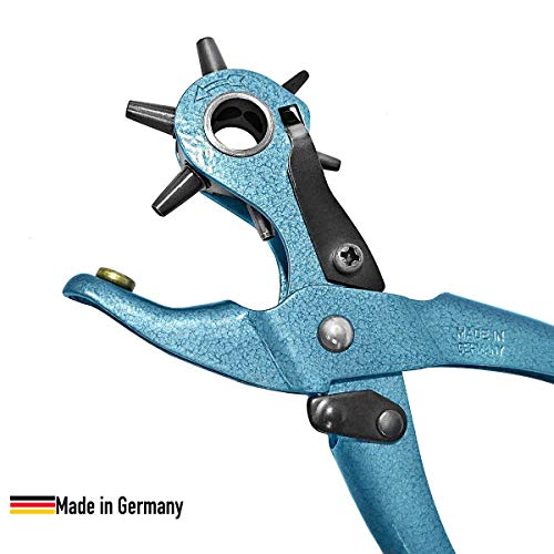 S&R Alicate Sacabocados para Cinturones y Cuero. MADE IN GERMANY. Punzones de 2 /2,5 /3 /3,5 /4 /4,5 mm