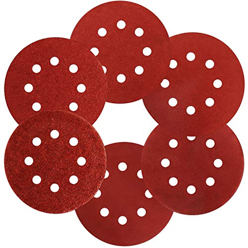 S&R Discos de Lija 125 mm con Velcro Papel abrasivo autoadhesivos. 60pzs: Grano cada 10 x 40/60/80/120/180/240 8 agujeros para Lijadora excéntrica S&R Discos de Lija 125 mm con Velcro Papel abrasivo autoadhesivos. 60pzs: Grano cada 10 x 40/60/80/120/180/240 8 agujeros para Lijadora excéntrica