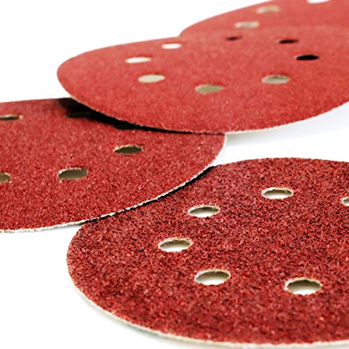 S&R Discos de Lija 125 mm con Velcro Papel abrasivo autoadhesivos. 60pzs: Grano cada 10 x 40/60/80/120/180/240 8 agujeros para Lijadora excéntrica S&R Discos de Lija 125 mm con Velcro Papel abrasivo autoadhesivos. 60pzs: Grano cada 10 x 40/60/80/120/180/240 8 agujeros para Lijadora excéntrica