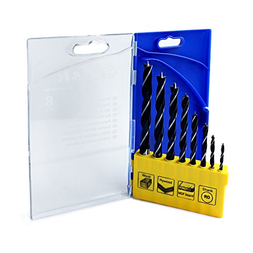 S&R Juego de Brocas para Madera 8pzs: 3,4,5,6,7,8,9,10 mm S&R Juego de Brocas para Madera 8pzs: 3,4,5,6,7,8,9,10 mm