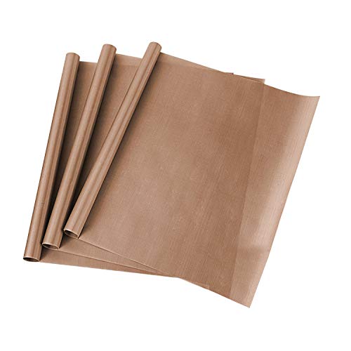 ss shovan Papel de Horno, Reutilizable Paquete de 3 Hojas de Teflon de PTFE para prensas de Calor Hoja de Papel de 40 * 50 cm Resistente al Calor