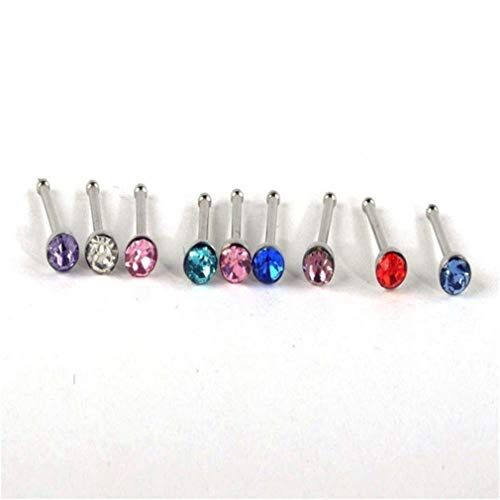 Stainless Steel Crystal Nose Ring Women Girl Surgical Steel Nose Body Jewelry
