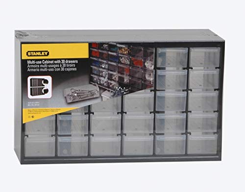 STANLEY 1-93-980 - Caja de Almacenamiento para Piezas pequeñas con 30 cajones STANLEY 1-93-980 - Caja de Almacenamiento para Piezas pequeñas con 30 cajones